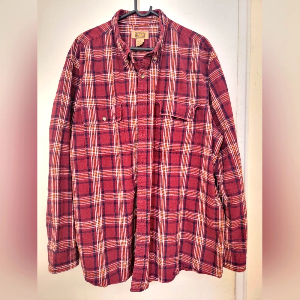 Men's Red Plaid Shirt, Foundry